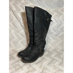 Journee collection black knee high boots